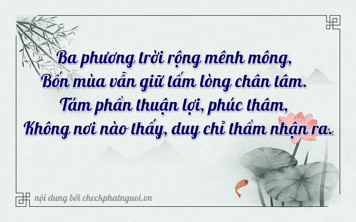 Bài thơ ý nghĩa cho <b>biển số 17B7-34800</b> tại website checkphatnguoi.vn