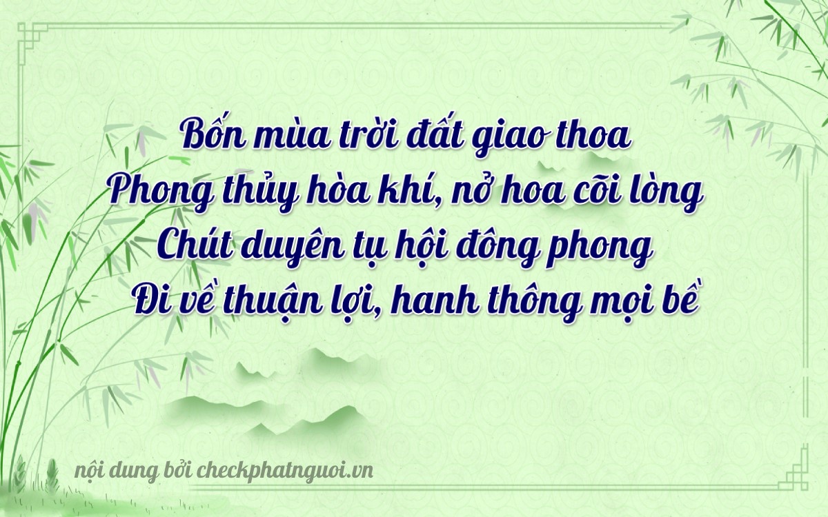 Bài thơ ý nghĩa cho <b>biển số 17B7-40767</b> tại website checkphatnguoi.vn