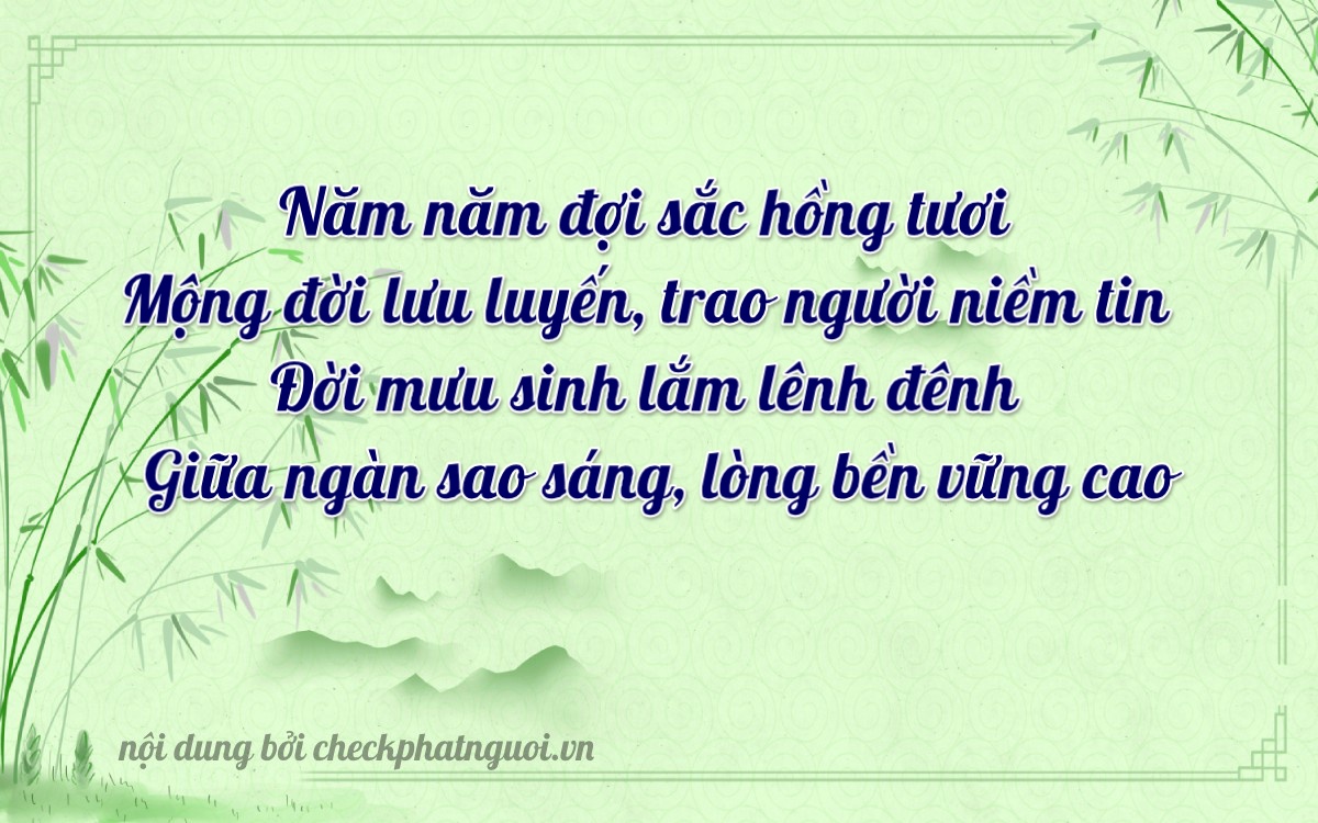Bài thơ ý nghĩa cho <b>biển số 17B7-51042</b> tại website checkphatnguoi.vn