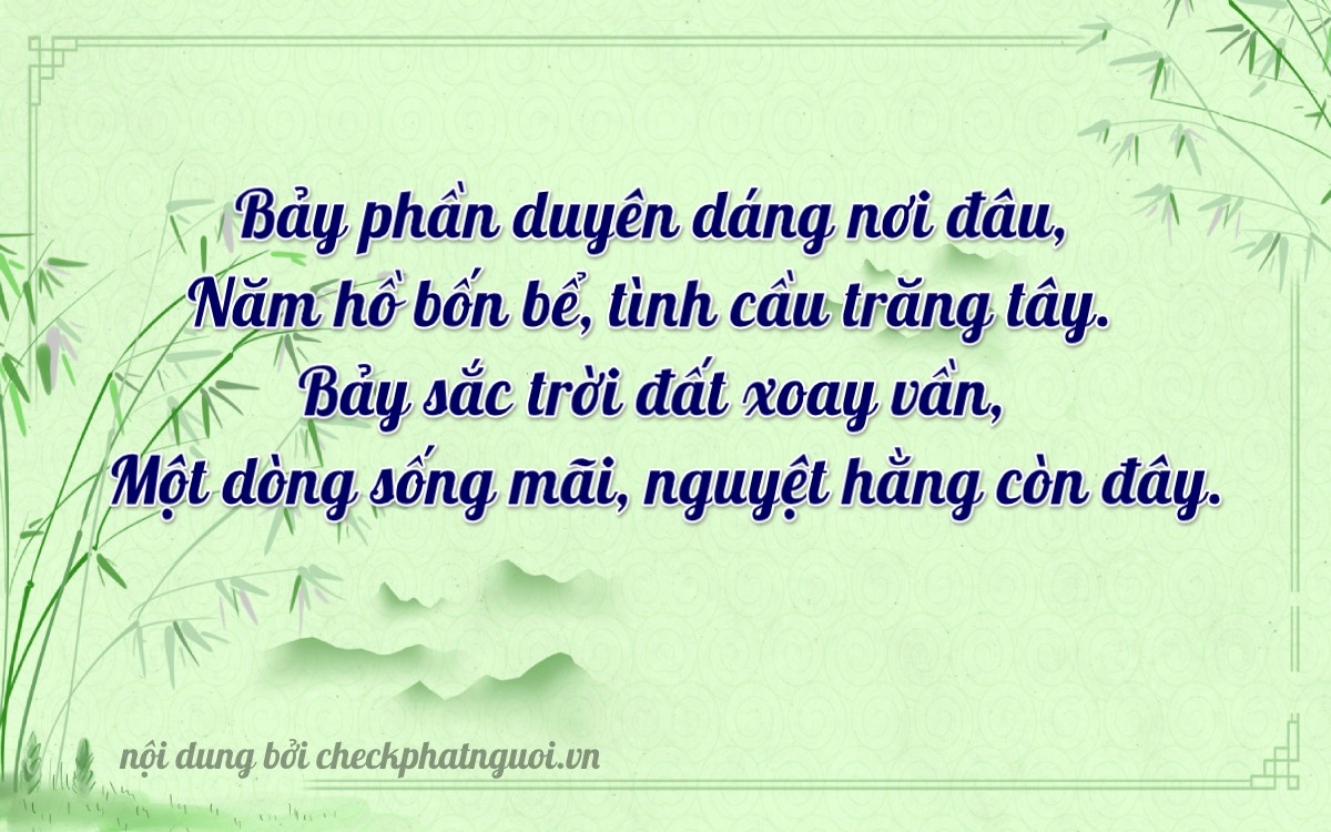 Bài thơ ý nghĩa cho <b>biển số 17B-75717</b> tại website checkphatnguoi.vn