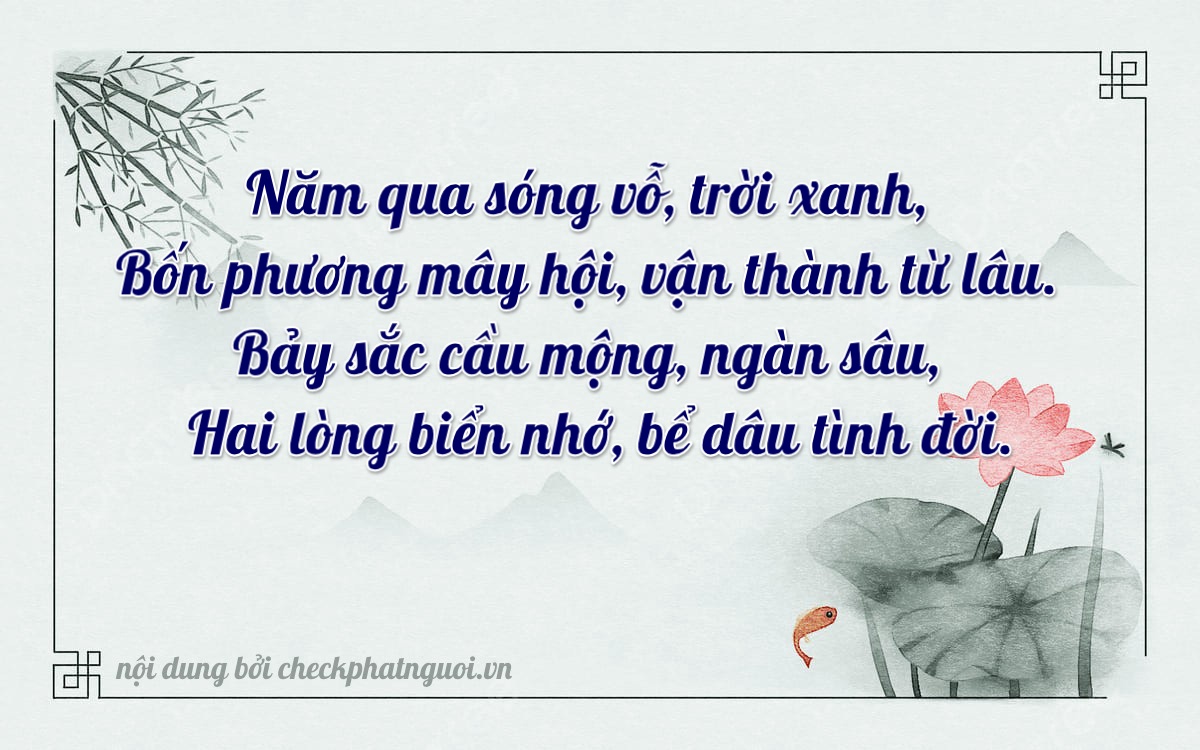 Bài thơ ý nghĩa cho <b>biển số 17B7-57427</b> tại website checkphatnguoi.vn