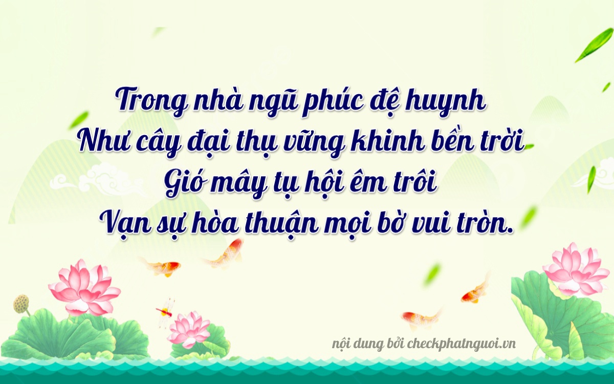 Bài thơ ý nghĩa cho <b>biển số 17B8-11111</b> tại website checkphatnguoi.vn