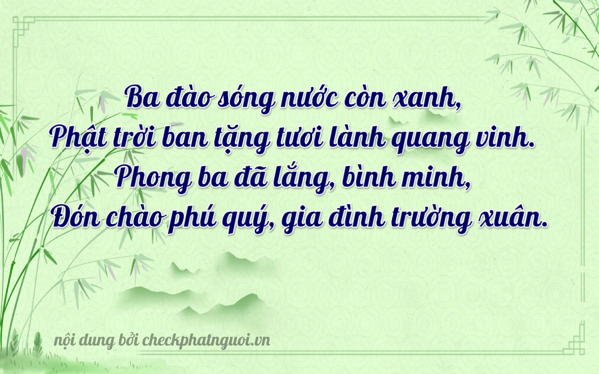 Bài thơ ý nghĩa cho <b>biển số 17B8-34203</b> tại website checkphatnguoi.vn