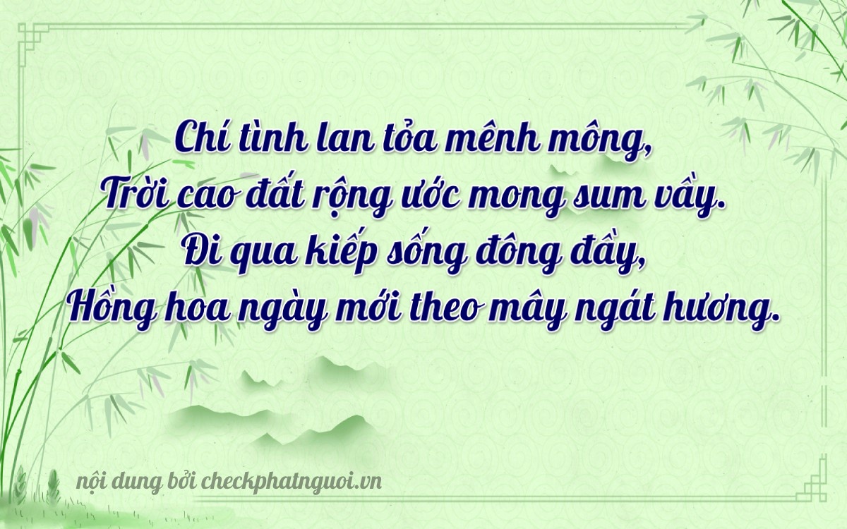 Bài thơ ý nghĩa cho <b>biển số 17B8-35949</b> tại website checkphatnguoi.vn