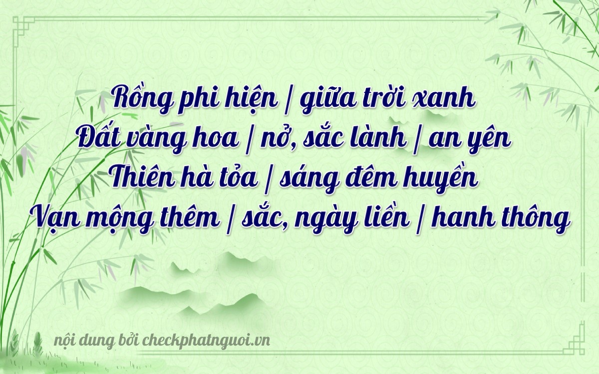 Bài thơ ý nghĩa cho <b>biển số 17B8-46839</b> tại website checkphatnguoi.vn