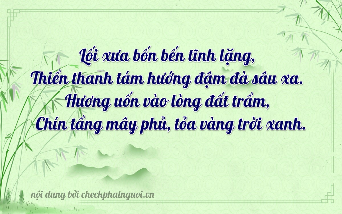 Bài thơ ý nghĩa cho <b>biển số 17B8-48866</b> tại website checkphatnguoi.vn