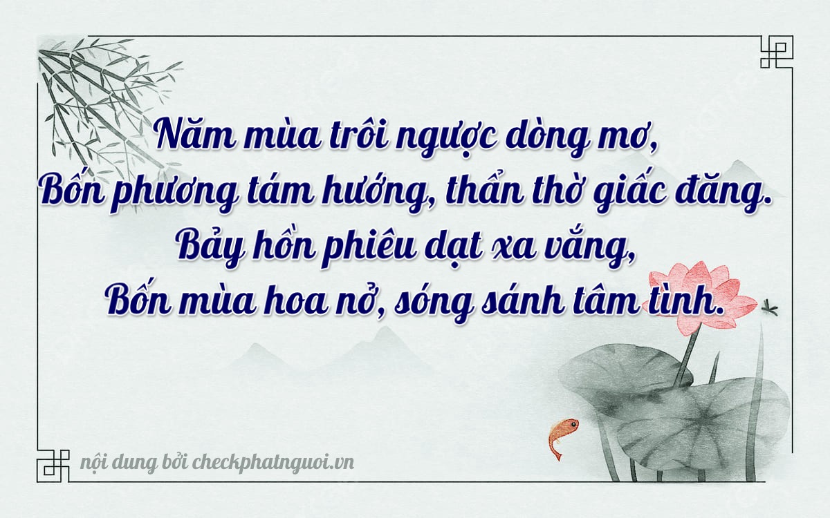 Bài thơ ý nghĩa cho <b>biển số 17B8-54704</b> tại website checkphatnguoi.vn