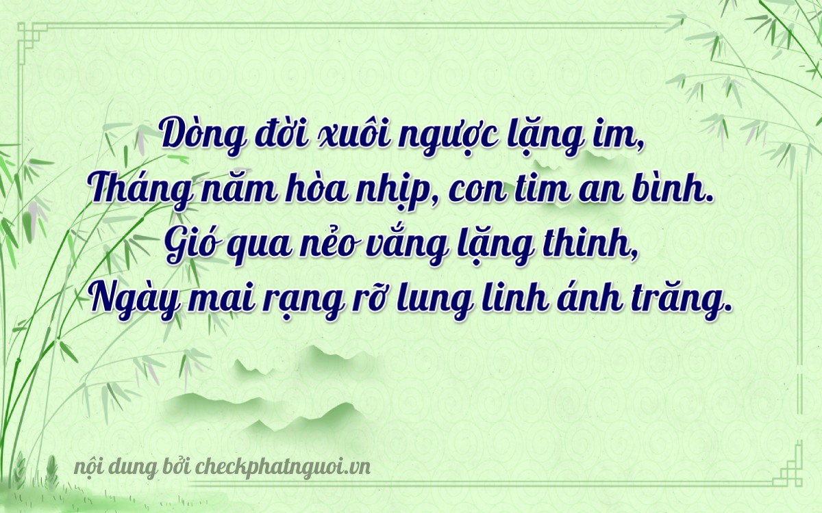 Bài thơ ý nghĩa cho <b>biển số 17B9-25767</b> tại website checkphatnguoi.vn