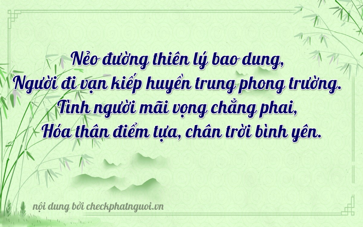 Bài thơ ý nghĩa cho <b>biển số 17B9-33208</b> tại website checkphatnguoi.vn