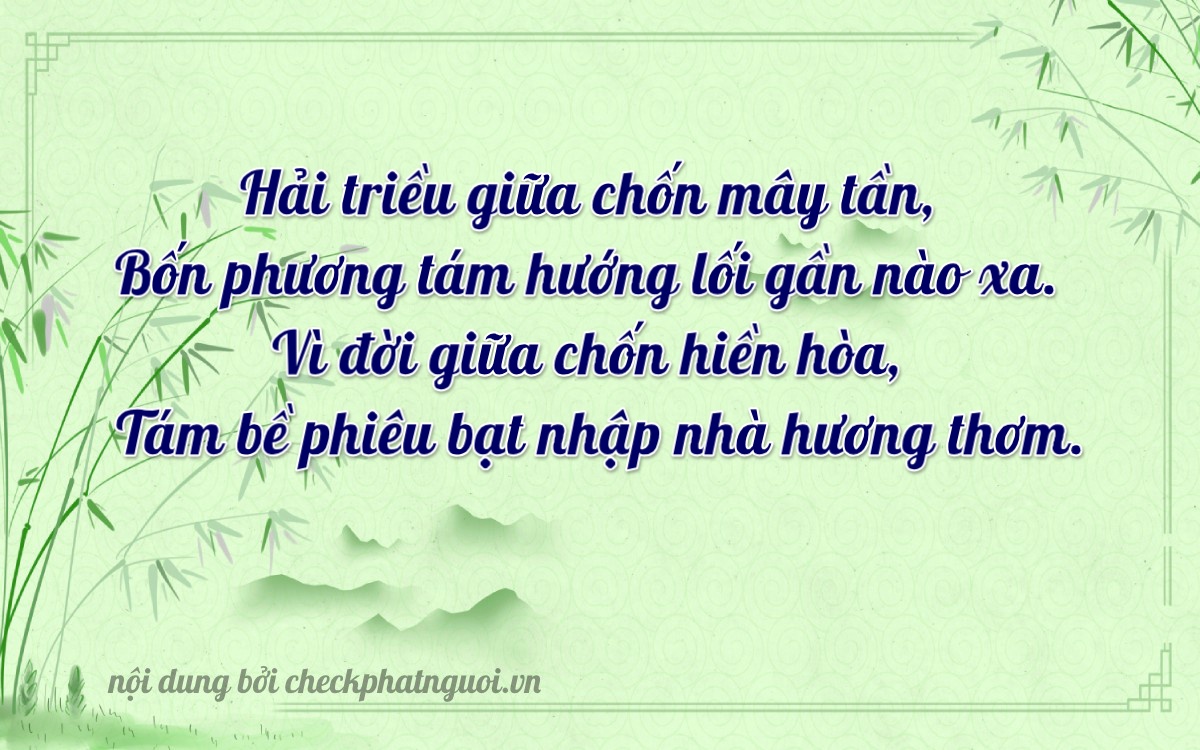 Bài thơ ý nghĩa cho <b>biển số 17B9-38608</b> tại website checkphatnguoi.vn