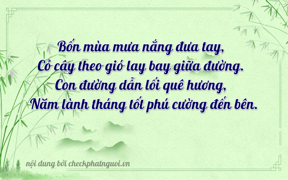 Bài thơ ý nghĩa cho <b>biển số 17B9-44245</b> tại website checkphatnguoi.vn