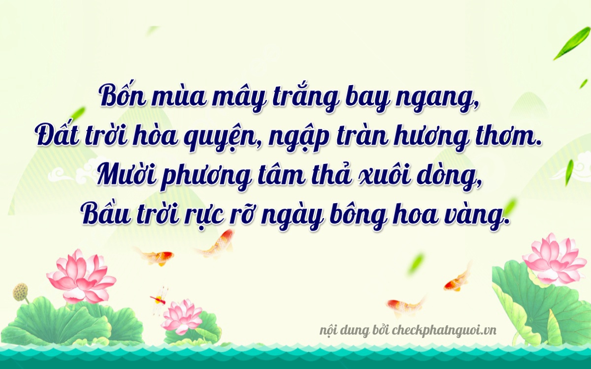 Bài thơ ý nghĩa cho <b>biển số 17B9-44711</b> tại website checkphatnguoi.vn