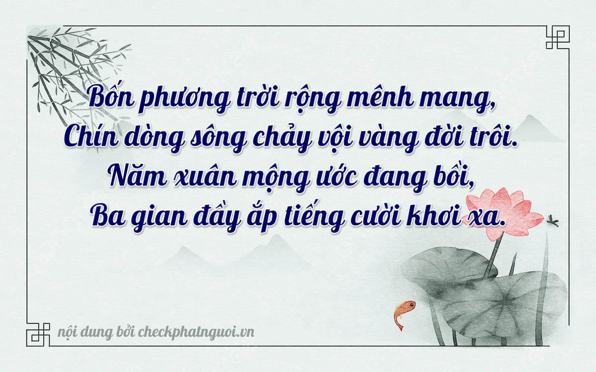 Bài thơ ý nghĩa cho <b>biển số 17B9-45934</b> tại website checkphatnguoi.vn