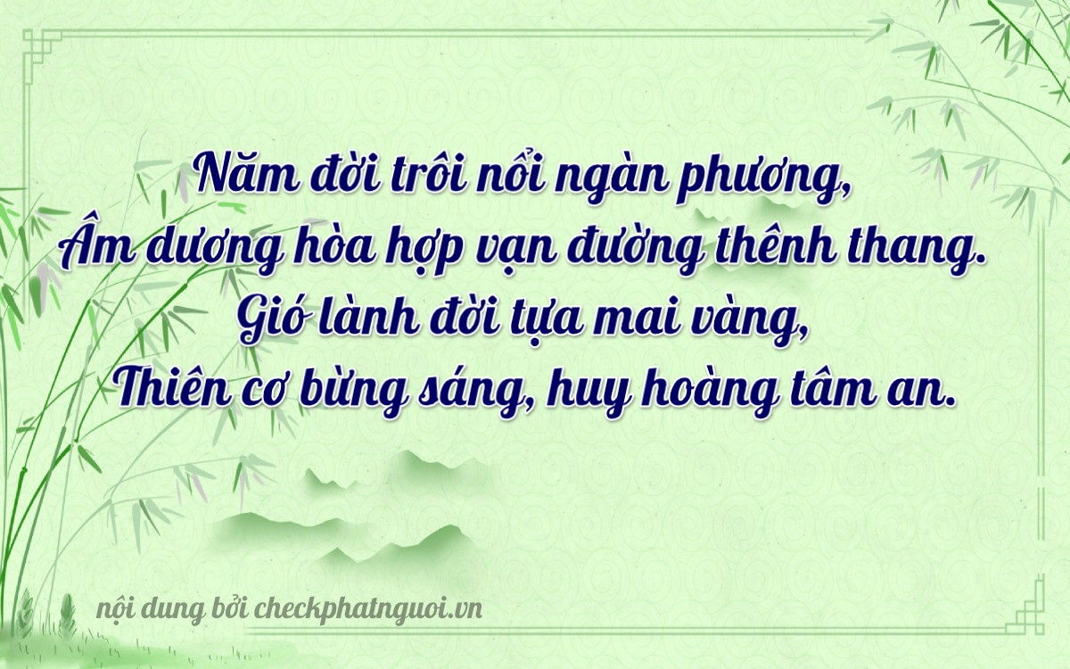 Bài thơ ý nghĩa cho <b>biển số 17B9-51226</b> tại website checkphatnguoi.vn