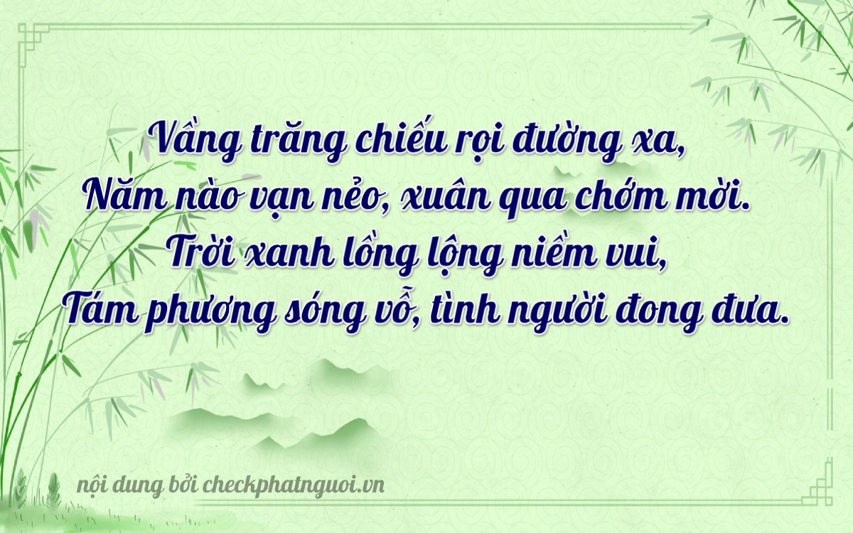 Bài thơ ý nghĩa cho <b>biển số 17B9-52908</b> tại website checkphatnguoi.vn
