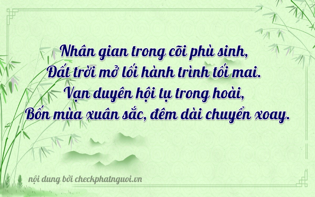 Bài thơ ý nghĩa cho <b>biển số 17C-12624</b> tại website checkphatnguoi.vn