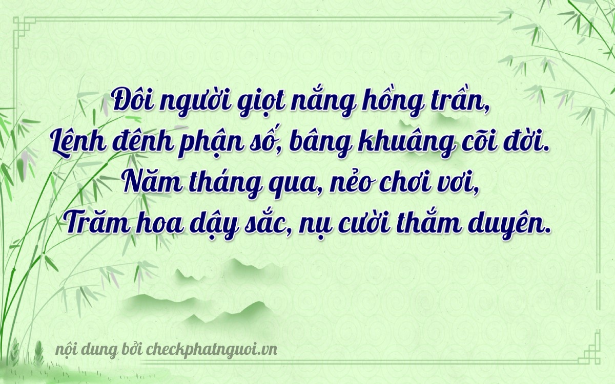 Bài thơ ý nghĩa cho <b>biển số 17C-13058</b> tại website checkphatnguoi.vn