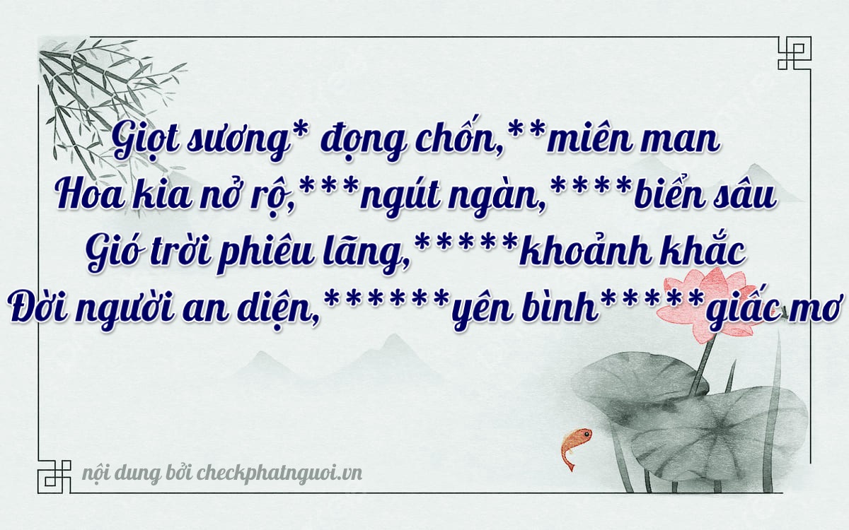 Bài thơ ý nghĩa cho <b>biển số 17C-19597</b> tại website checkphatnguoi.vn