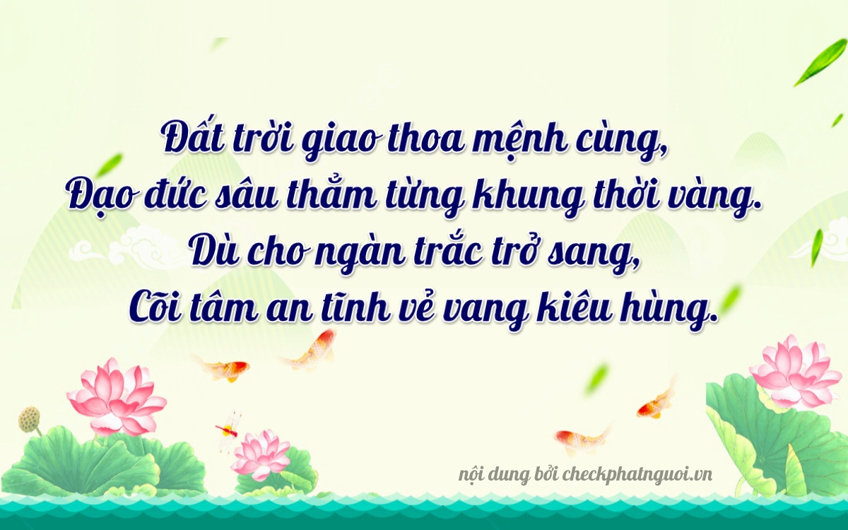 Bài thơ ý nghĩa cho <b>biển số 17C-20633</b> tại website checkphatnguoi.vn