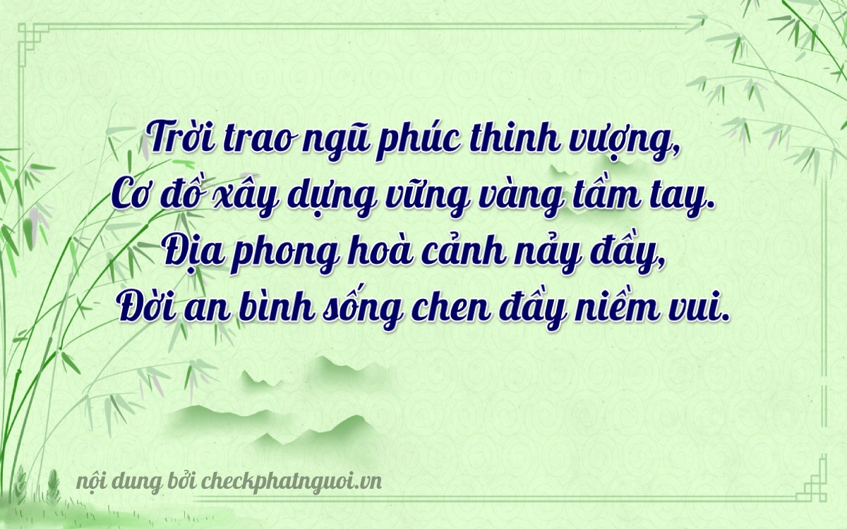 Bài thơ ý nghĩa cho <b>biển số 17D-01005</b> tại website checkphatnguoi.vn