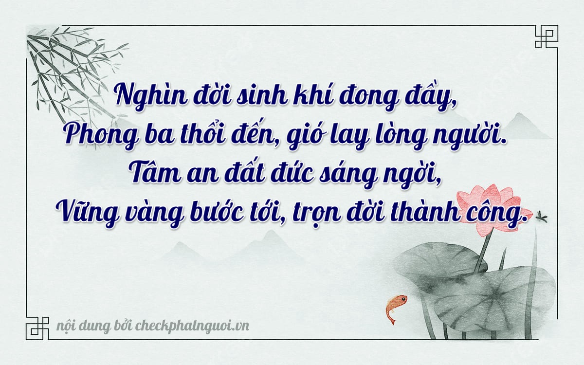 Bài thơ ý nghĩa cho <b>biển số 17D-01033</b> tại website checkphatnguoi.vn