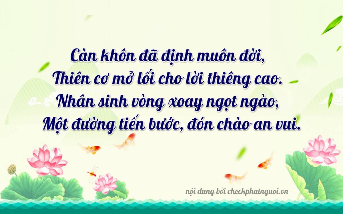 Bài thơ ý nghĩa cho <b>biển số 17H-01118</b> tại website checkphatnguoi.vn