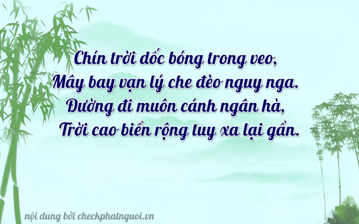 Bài thơ ý nghĩa cho <b>biển số 17H-02939</b> tại website checkphatnguoi.vn