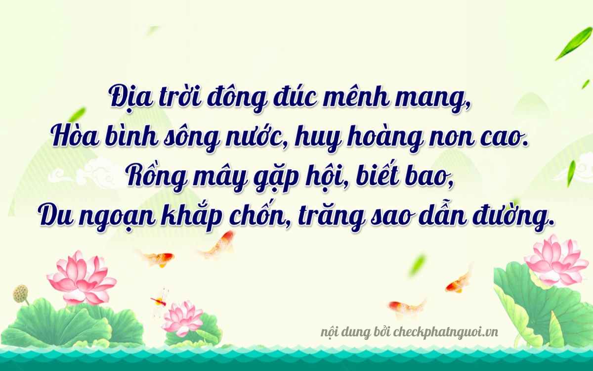 Bài thơ ý nghĩa cho <b>biển số 17H-04011</b> tại website checkphatnguoi.vn