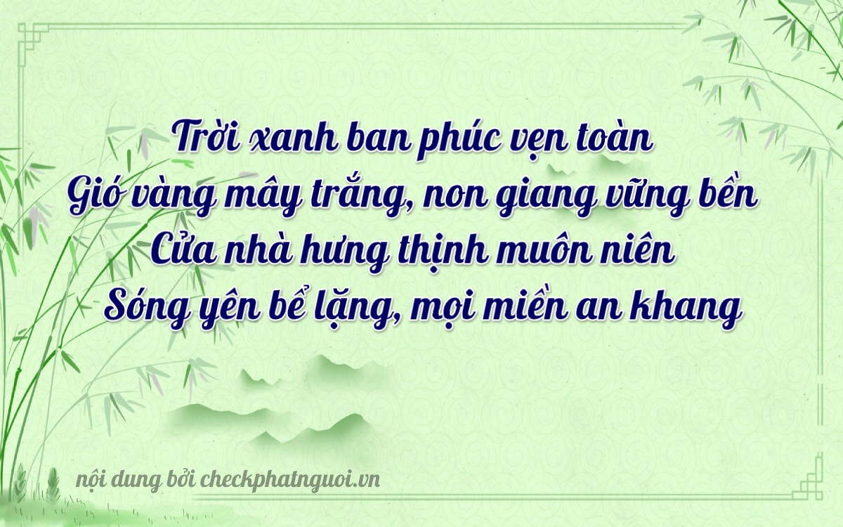 Bài thơ ý nghĩa cho <b>biển số 17H-4184</b> tại website checkphatnguoi.vn