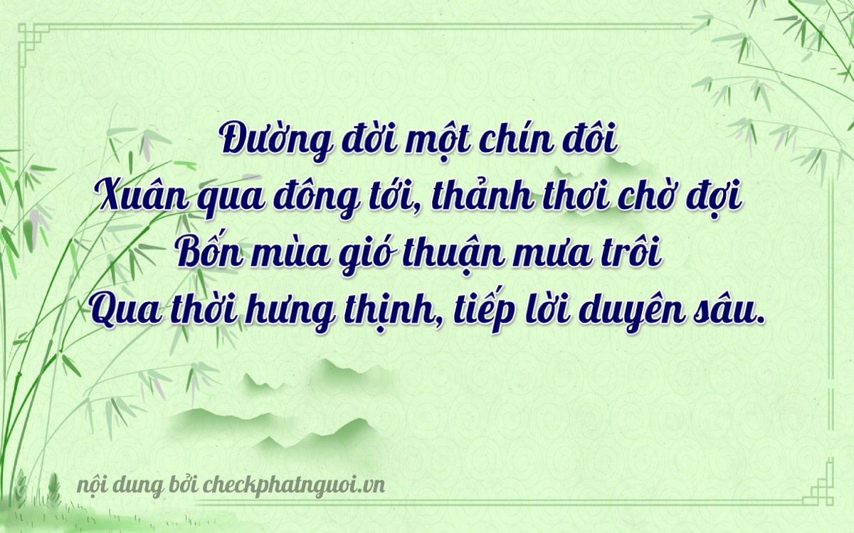 Bài thơ ý nghĩa cho <b>biển số 17H-4199</b> tại website checkphatnguoi.vn