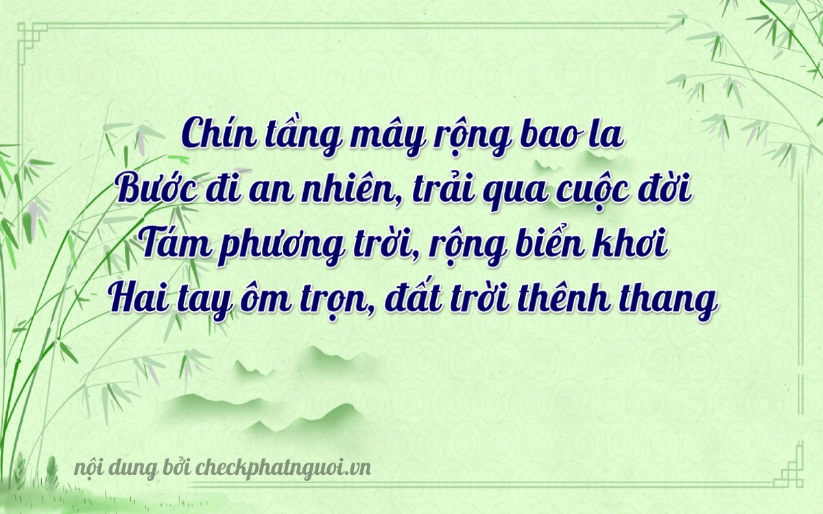 Bài thơ ý nghĩa cho <b>biển số 17K-98802</b> tại website checkphatnguoi.vn