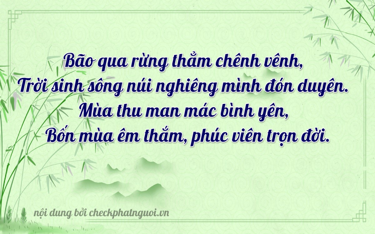 Bài thơ ý nghĩa cho <b>biển số 17M-71038</b> tại website checkphatnguoi.vn