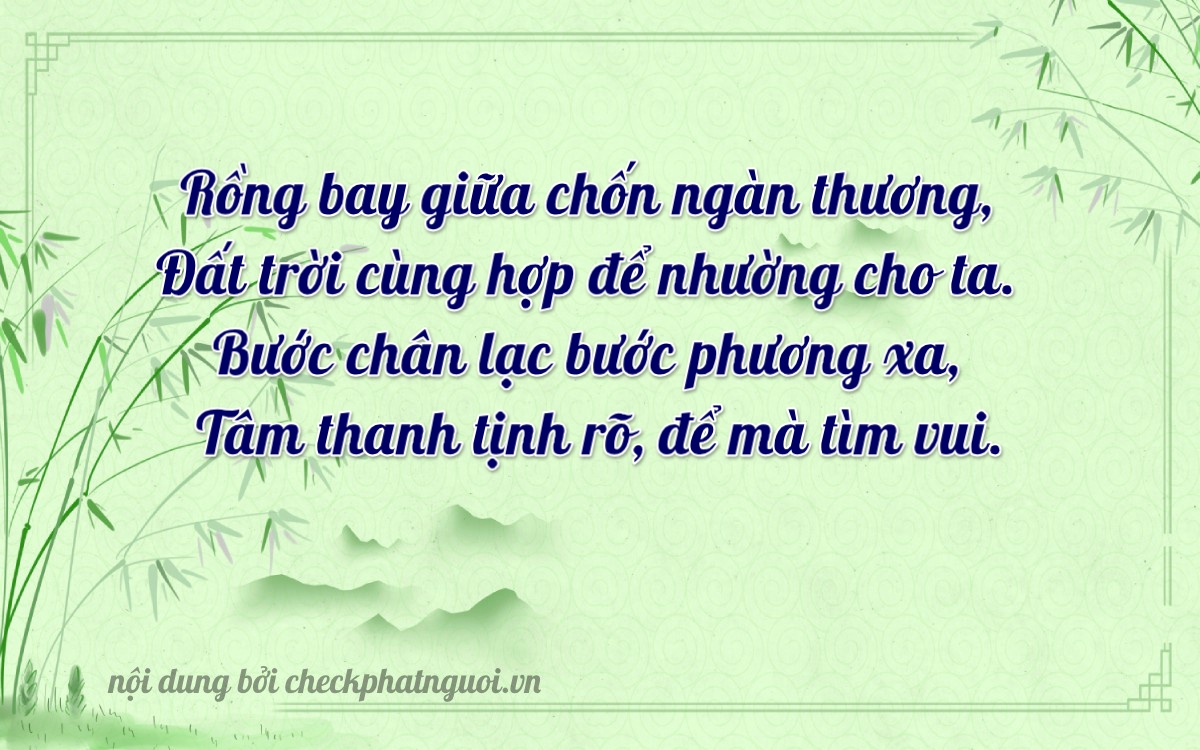 Bài thơ ý nghĩa cho <b>biển số 18242</b> tại website checkphatnguoi.vn