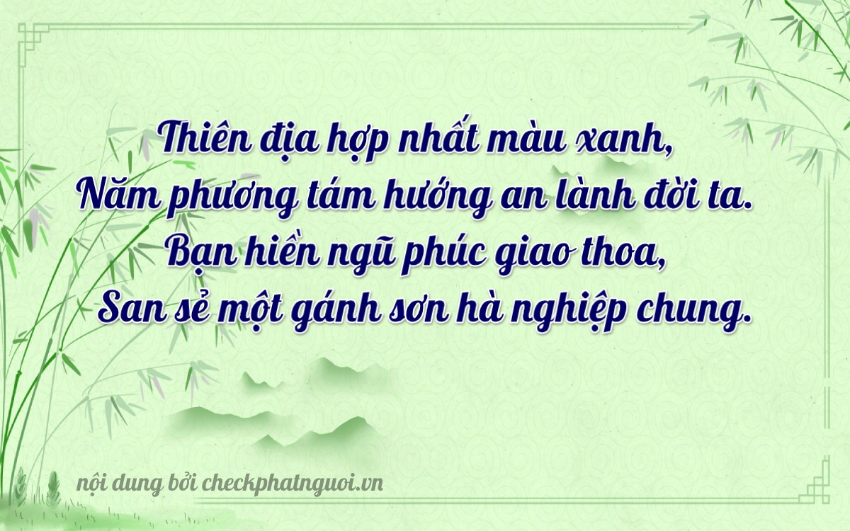 Bài thơ ý nghĩa cho <b>biển số 18851</b> tại website checkphatnguoi.vn