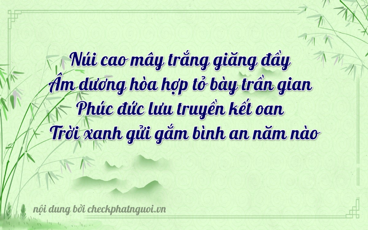 Bài thơ ý nghĩa cho <b>biển số 18A-02844</b> tại website checkphatnguoi.vn