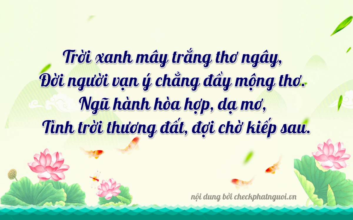 Bài thơ ý nghĩa cho <b>biển số 18A-05260</b> tại website checkphatnguoi.vn