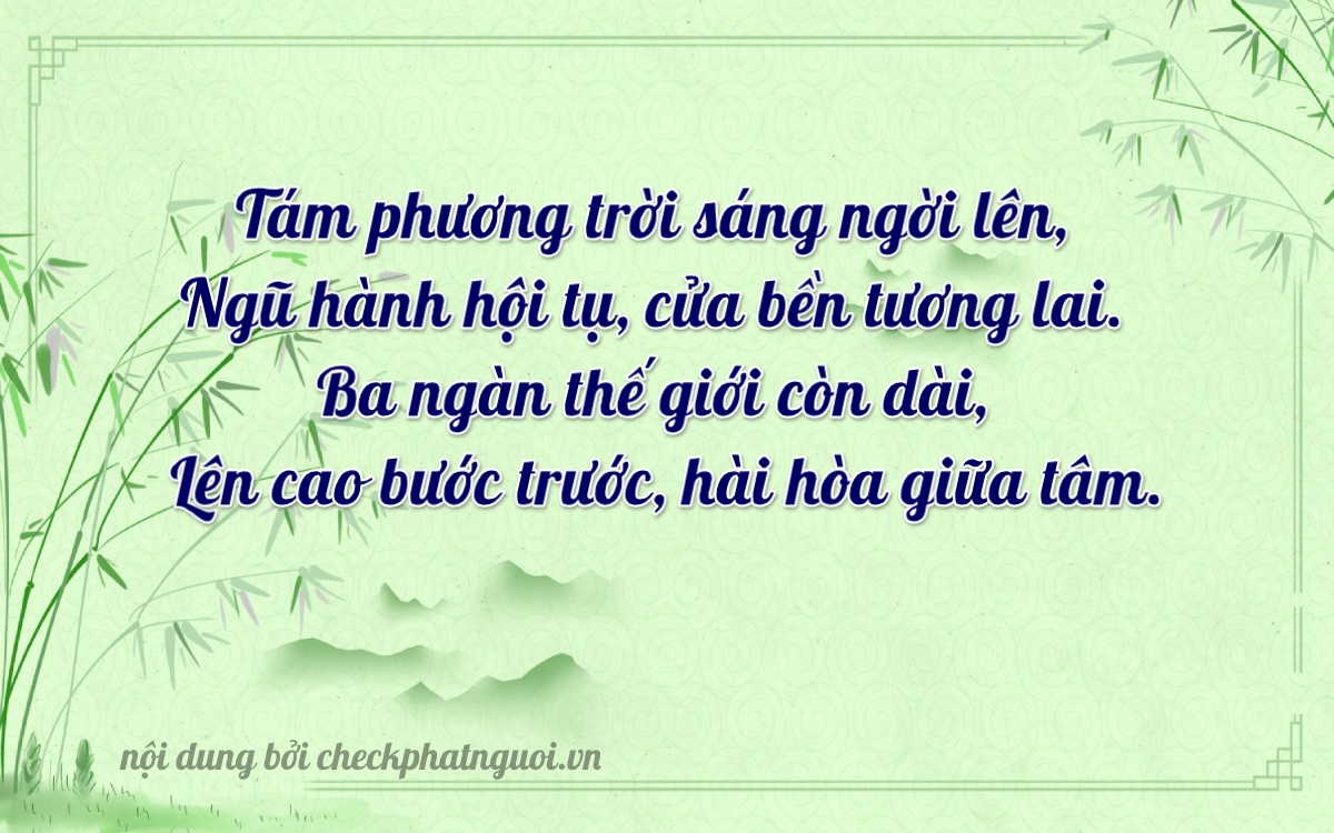 Bài thơ ý nghĩa cho <b>biển số 18A-08368</b> tại website checkphatnguoi.vn