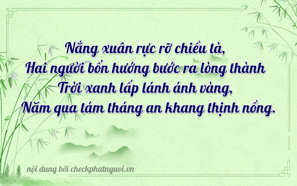 Bài thơ ý nghĩa cho <b>biển số 18A1-01258</b> tại website checkphatnguoi.vn