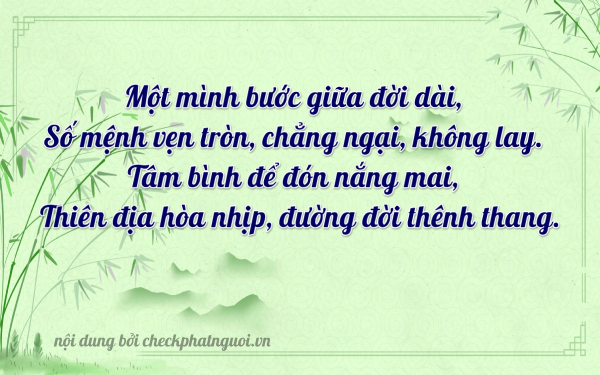 Bài thơ ý nghĩa cho <b>biển số 18A-13745</b> tại website checkphatnguoi.vn