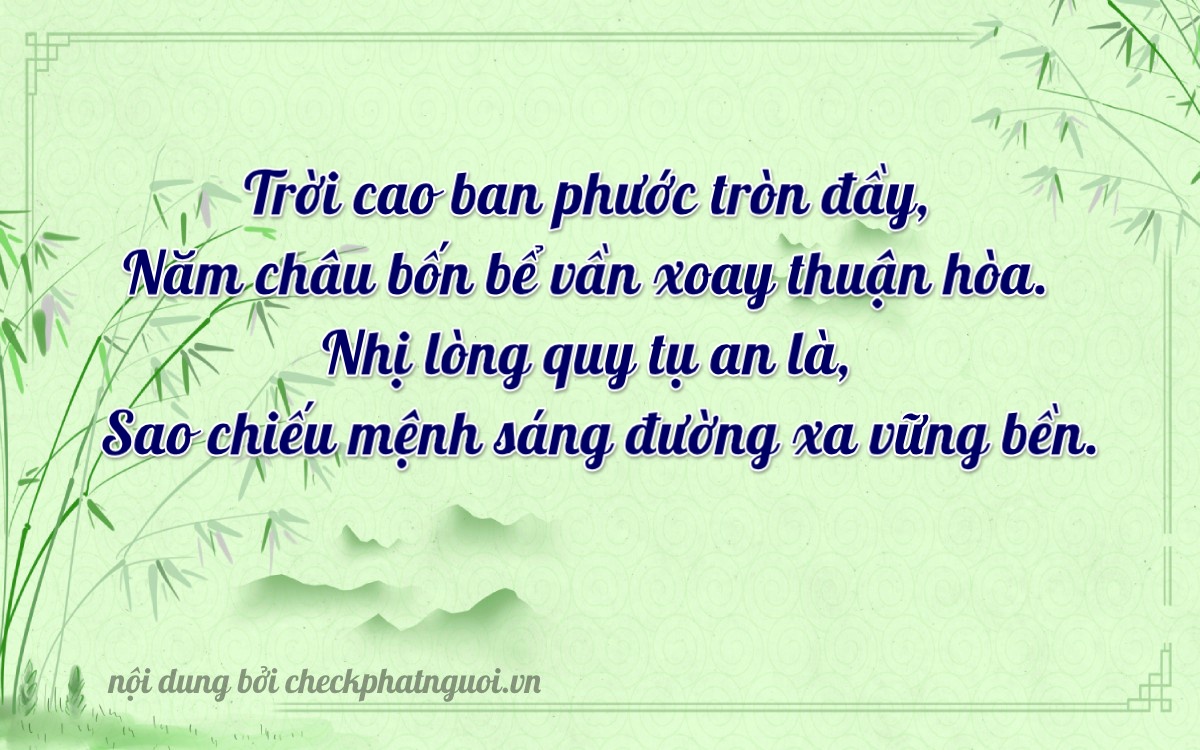 Bài thơ ý nghĩa cho <b>biển số 18A-15414</b> tại website checkphatnguoi.vn