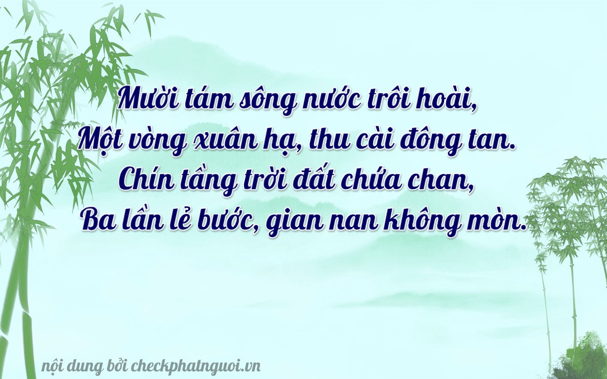 Bài thơ ý nghĩa cho <b>biển số 18A-18193</b> tại website checkphatnguoi.vn