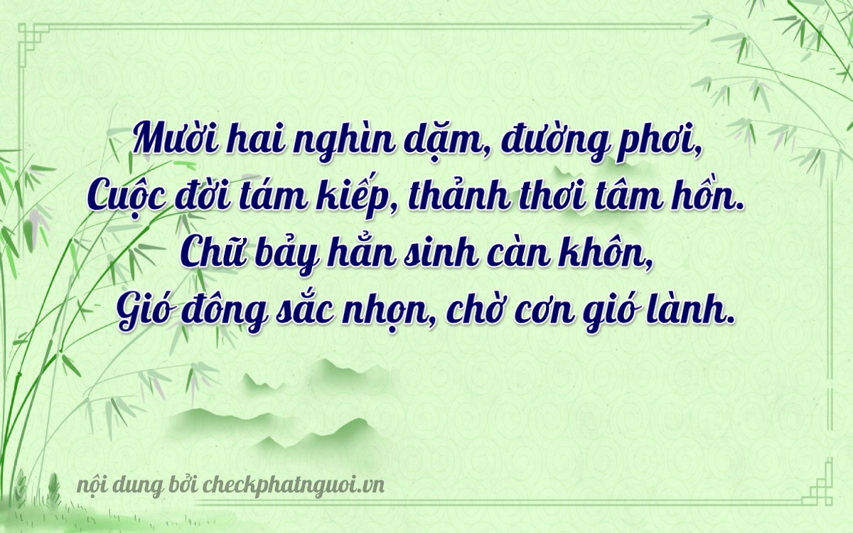 Bài thơ ý nghĩa cho <b>biển số 18A-19287</b> tại website checkphatnguoi.vn