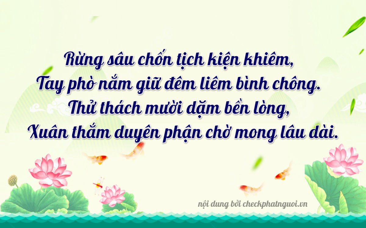 Bài thơ ý nghĩa cho <b>biển số 18A-20531</b> tại website checkphatnguoi.vn