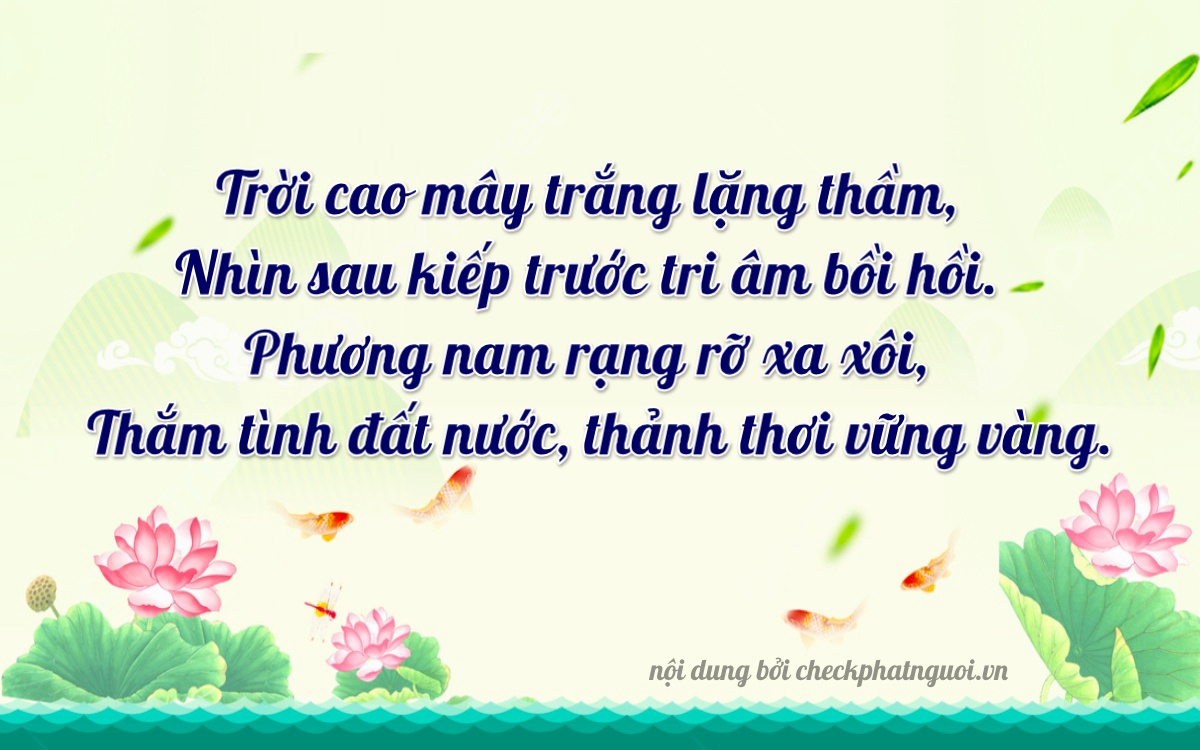 Bài thơ ý nghĩa cho <b>biển số 18A-22171</b> tại website checkphatnguoi.vn