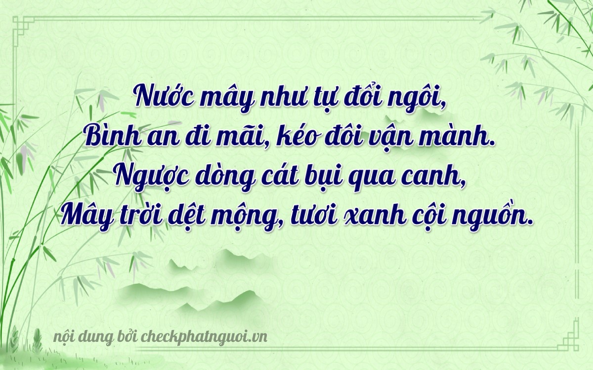 Bài thơ ý nghĩa cho <b>biển số 18A-27630</b> tại website checkphatnguoi.vn