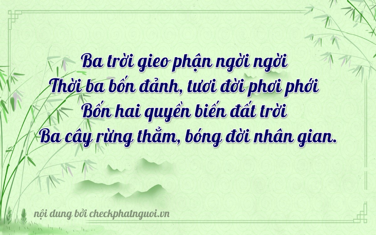 Bài thơ ý nghĩa cho <b>biển số 18A-31043</b> tại website checkphatnguoi.vn