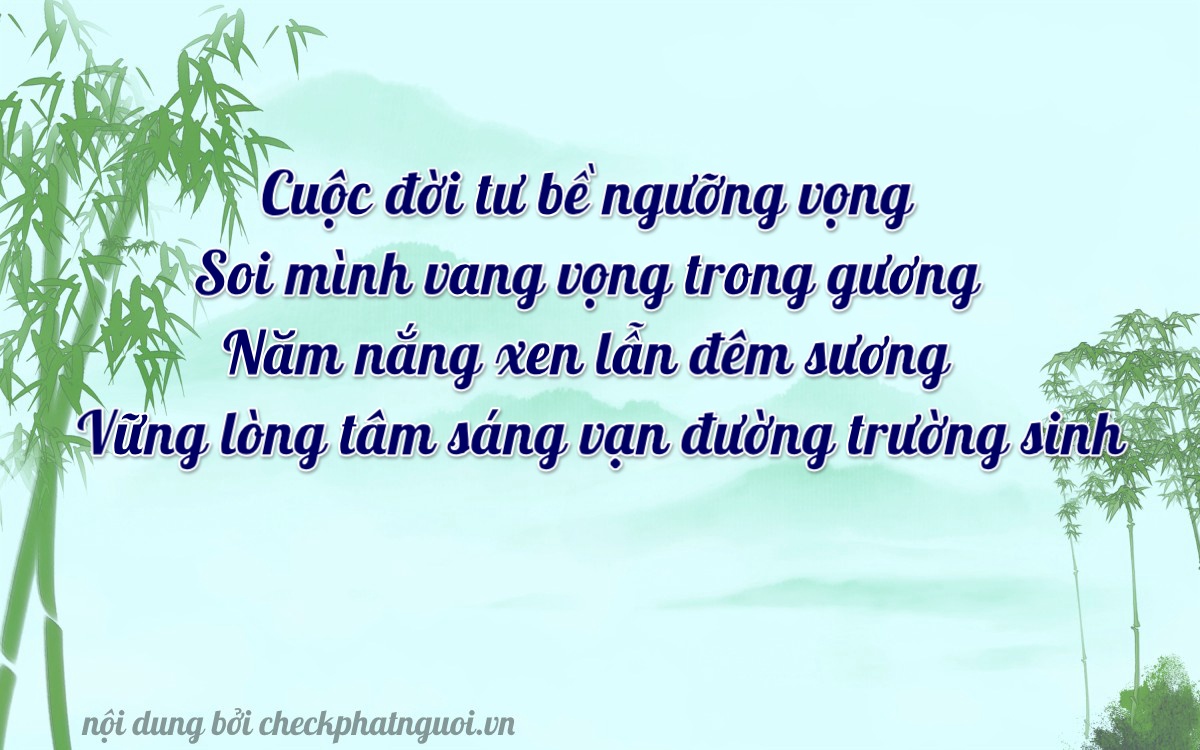 Bài thơ ý nghĩa cho <b>biển số 18A-31405</b> tại website checkphatnguoi.vn
