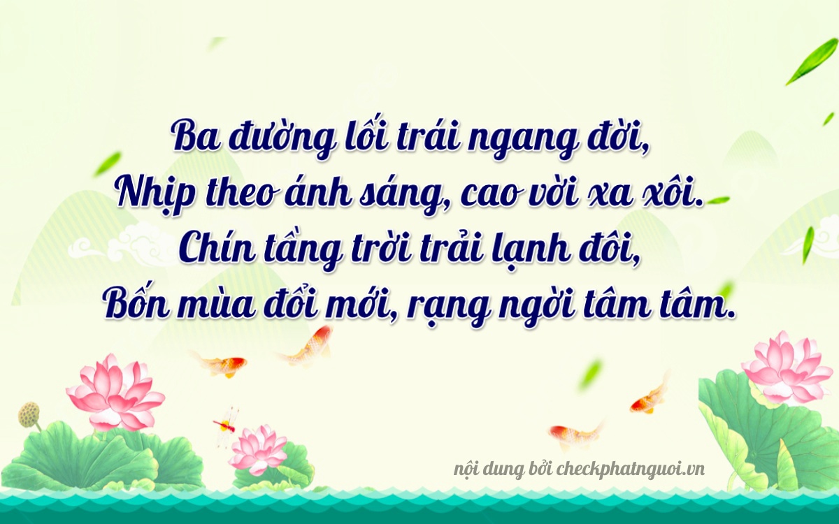 Bài thơ ý nghĩa cho <b>biển số 18A-31941</b> tại website checkphatnguoi.vn