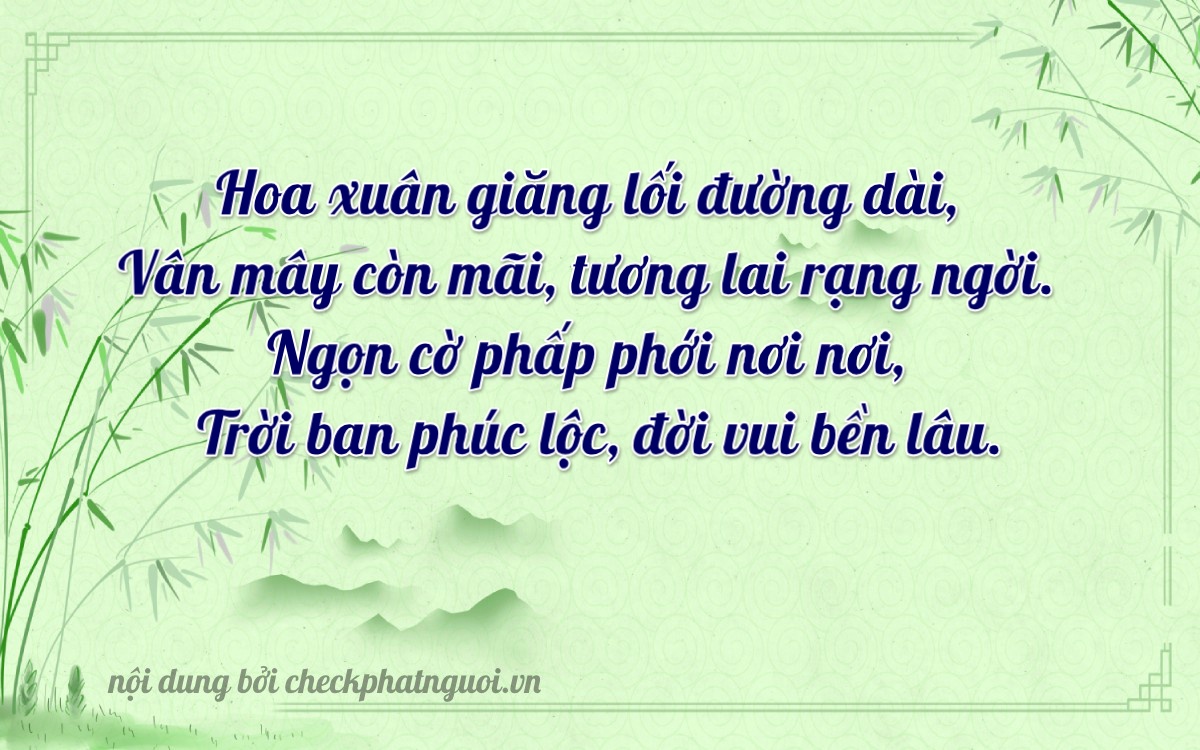 Bài thơ ý nghĩa cho <b>biển số 18A-32992</b> tại website checkphatnguoi.vn