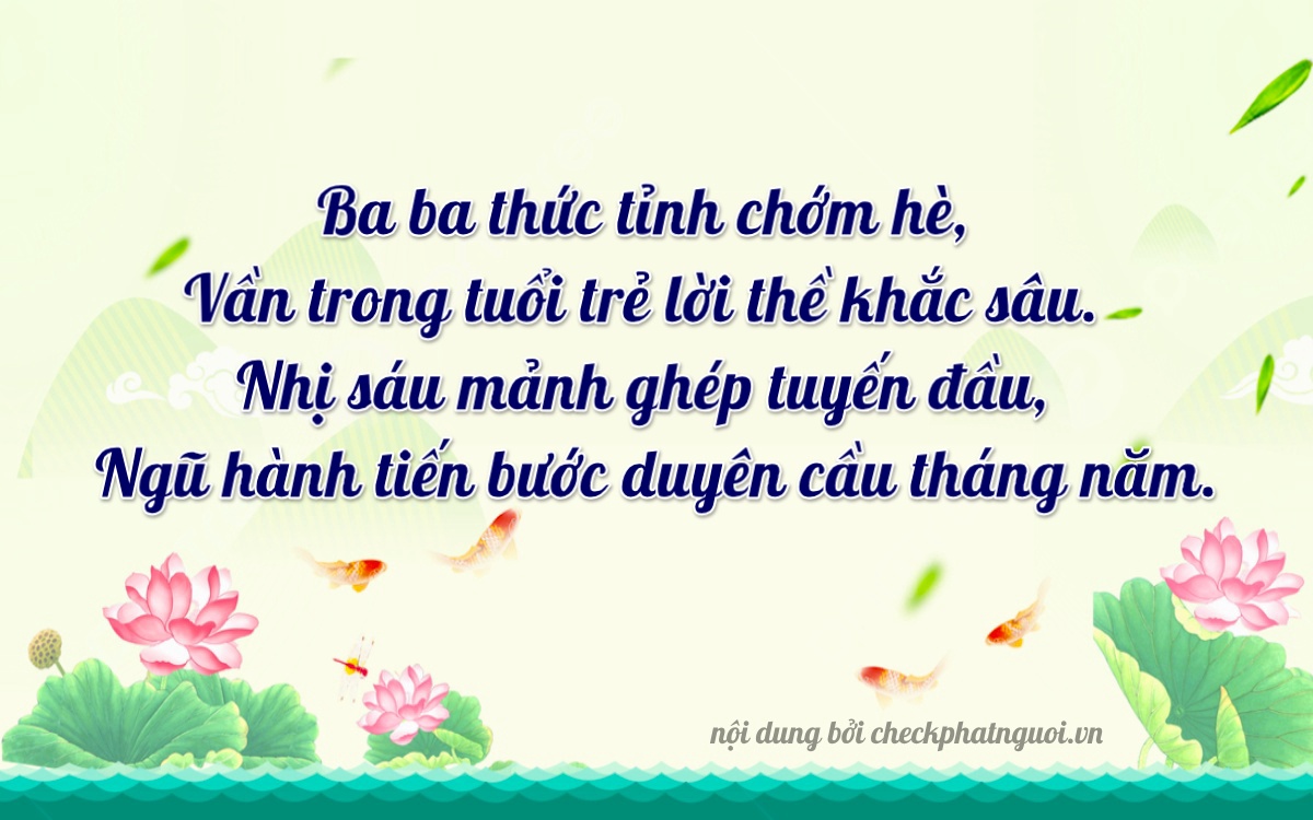 Bài thơ ý nghĩa cho <b>biển số 18A-33268</b> tại website checkphatnguoi.vn